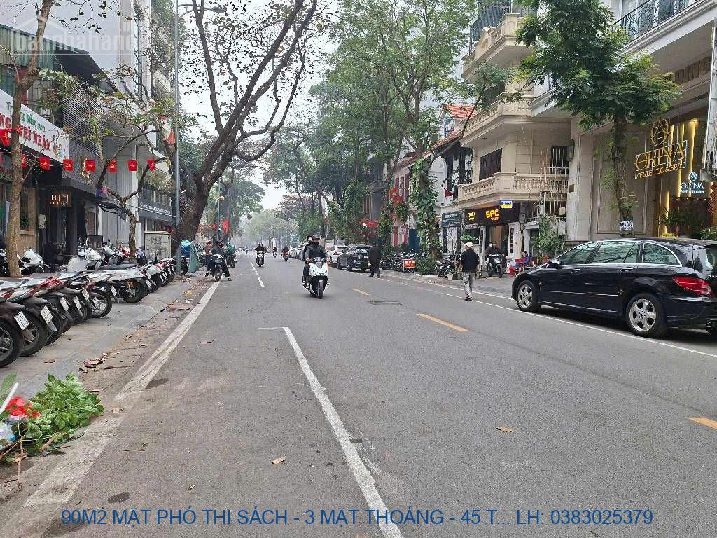 90M2 MẶT PHÓ THI SÁCH - 3 MẶT THOÁNG - 45 TỶ CÓ THƯƠNG LƯỢNG VỚI CH