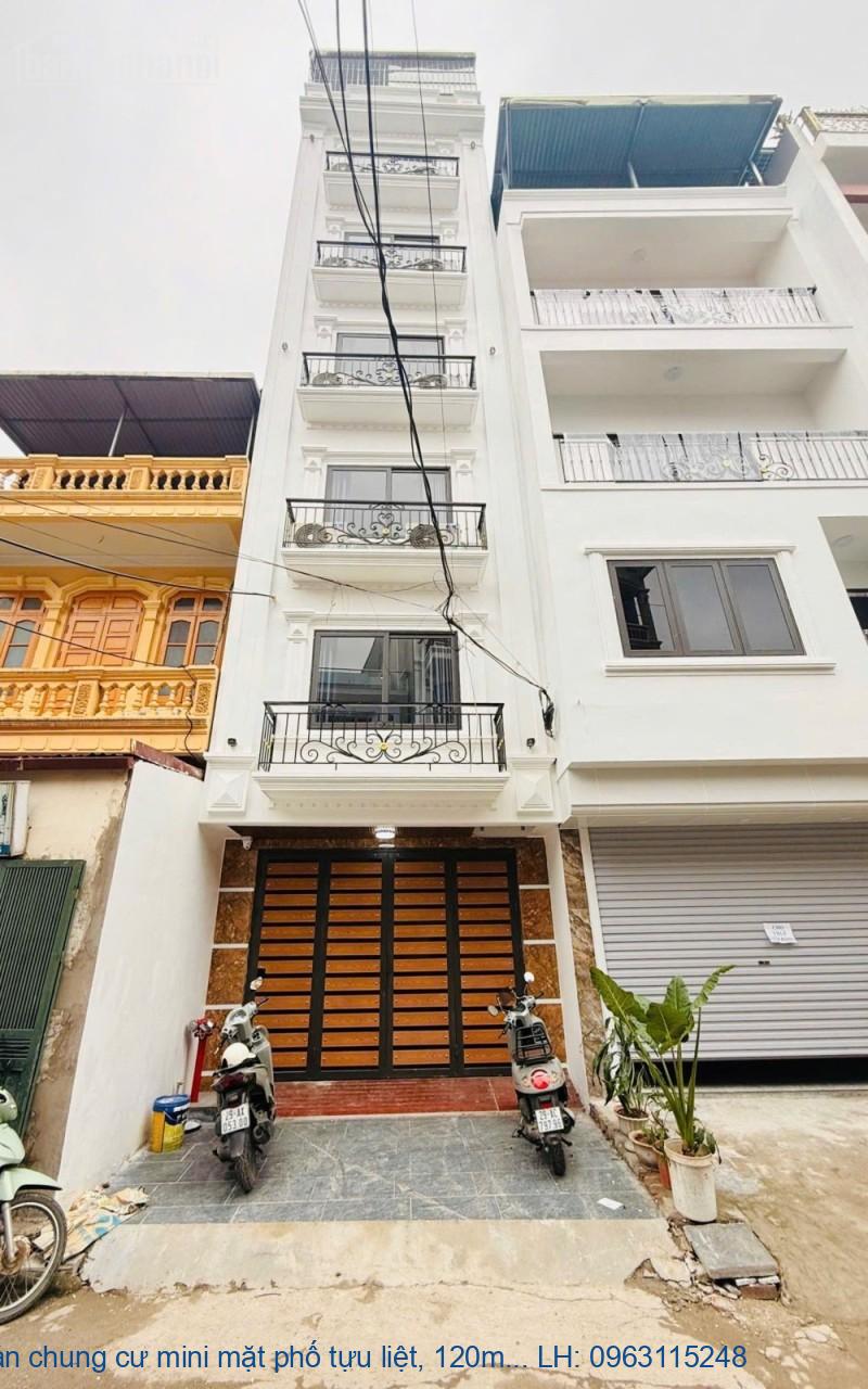 bán chung cư mini mặt phố tựu liệt, 120m2, 7 tầng, 24 phòng khép kín