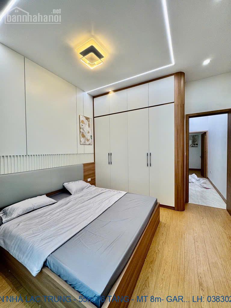 BÁN NHÀ LẠC TRUNG - 55m2/6 TẦNG - MT 8m- GARA ĐỂ ĐƯỢC 2 Ô TÔ - HƠN 1