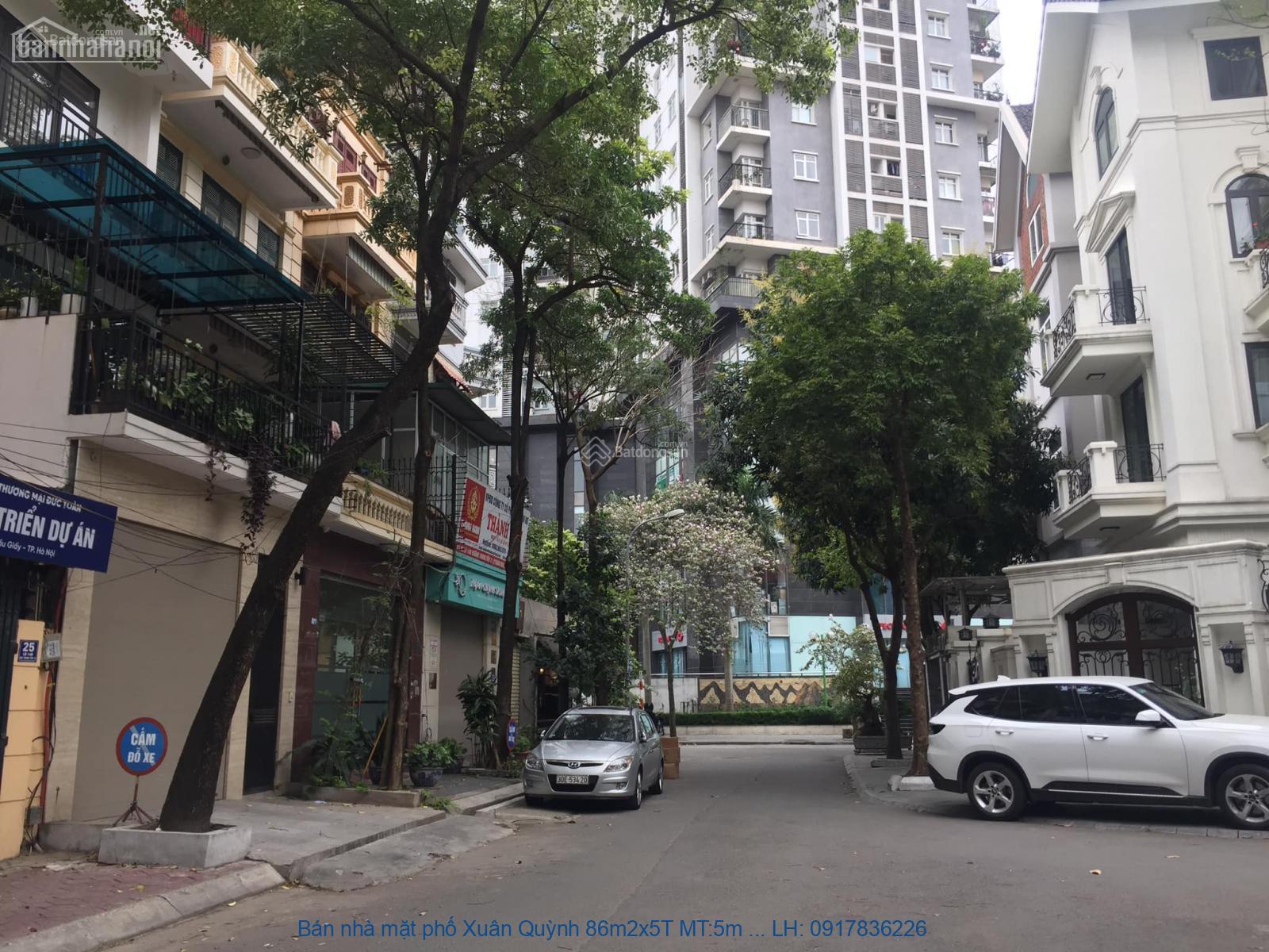 Bán nhà mặt phố Xuân Quỳnh 86m2x5T MT:5m TN giá rẻ