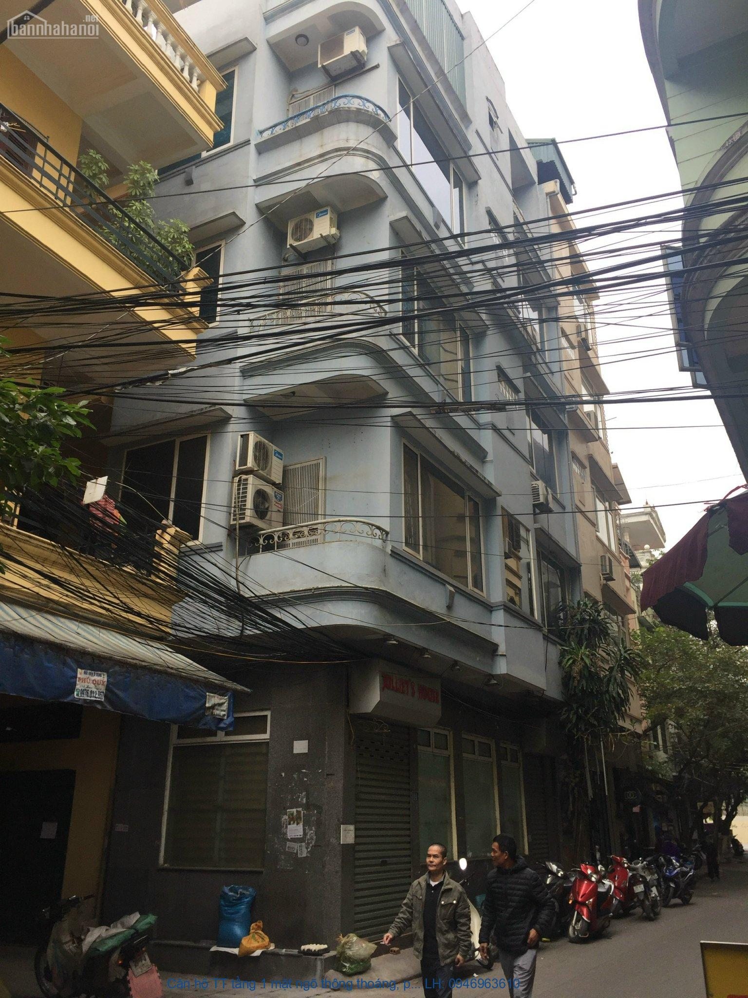 Căn hộ TT tầng 1 mặt ngõ thông thoáng, phố Quỳnh Mai , DTSD 65 m2 - Gi