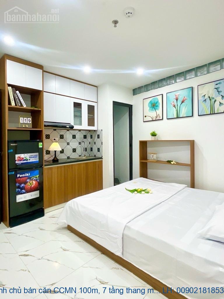 Chính chủ bán căn CCMN 100m, 7 tầng thang máy, PCCC đảm bảo, dòng