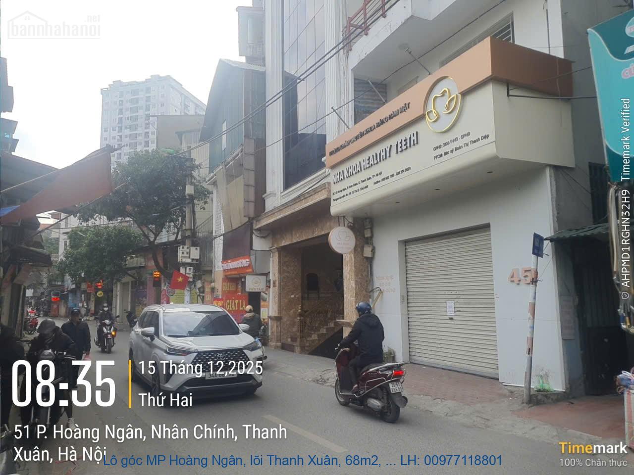 Lô góc MP Hoàng Ngân, lõi Thanh Xuân, 68m2, 4T, MT 5.5m, KD sầm uất,