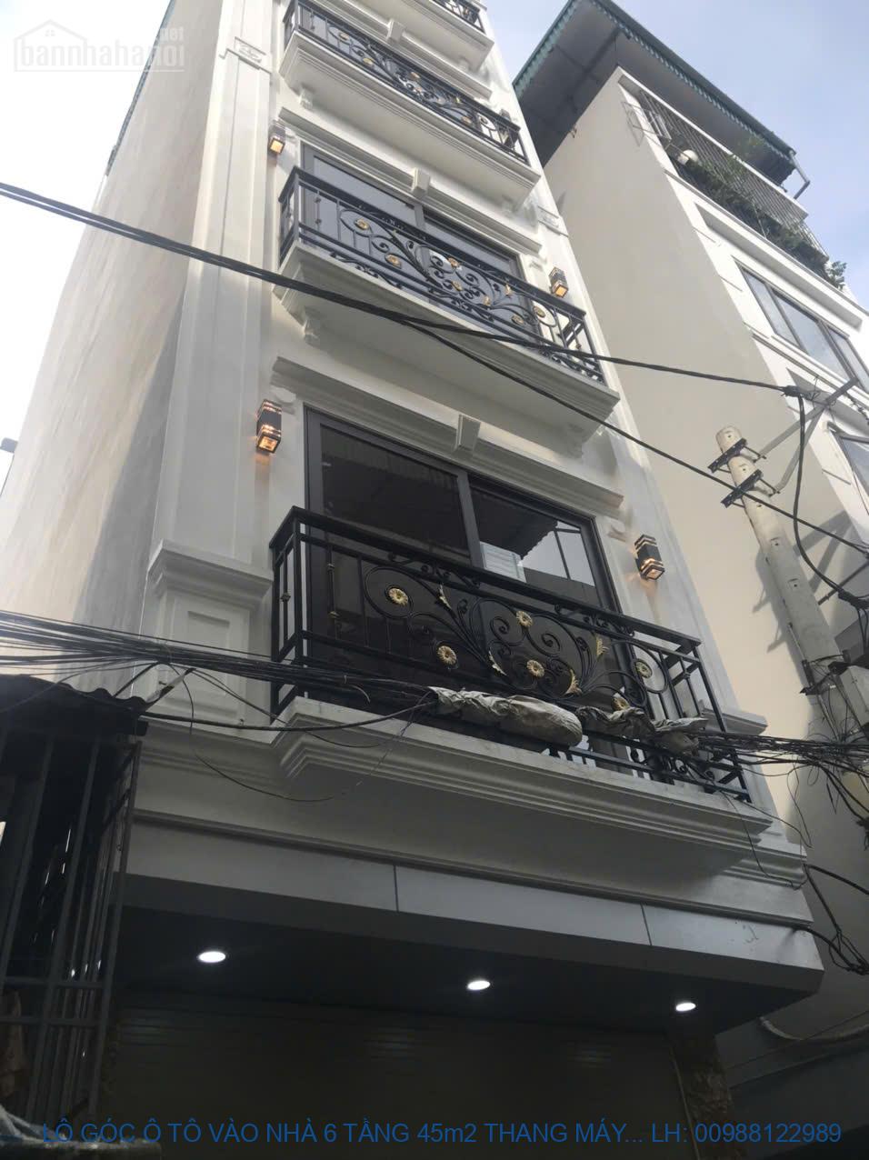 LÔ GÓC Ô TÔ VÀO NHÀ 6 TẦNG 45m2 THANG MÁY HƠN 6 TỶ