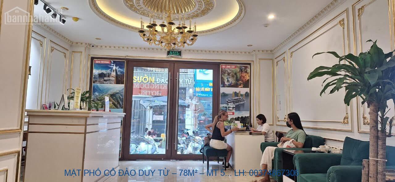 MẶT PHỐ CỔ ĐÀO DUY TỪ – 78M² – MT 5,3M – KHÁCH SẠN 5 TẦNG