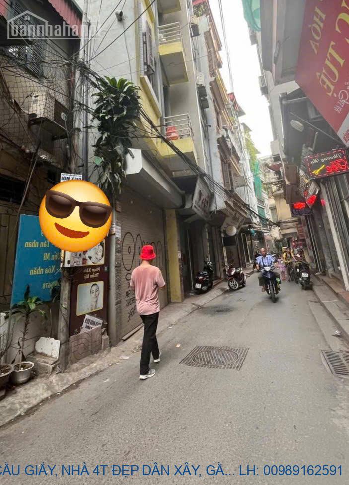 PHỐ CẦU GIẤY, NHÀ 4T ĐẸP DÂN XÂY, GẦN HỒ, Ô TÔ ĐỖ GẦN - 50M2,