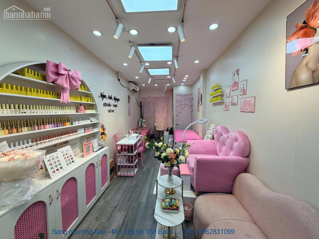Sang nhượng Nail - Mi - Gội tại 168 Bạch Mai giá nhượng chỉ 4x triệ