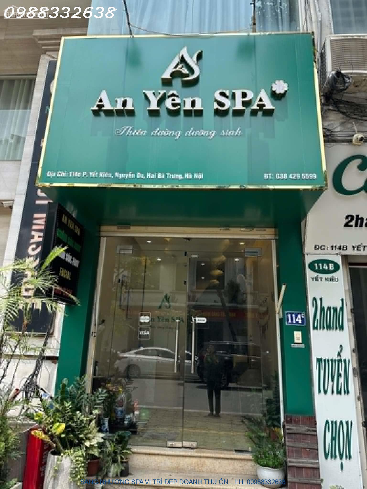 SANG NHƯỢNG SPA VỊ TRÍ ĐẸP DOANH THU ỔN ĐỊNH VÀO LÀ LÀM NGAY TẠI 